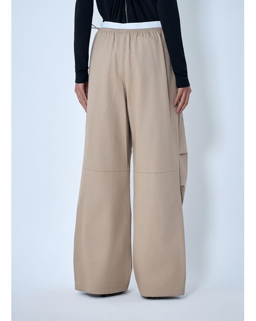 Alexander Wang Natural Wide-Leg Elasticated Waist Pants