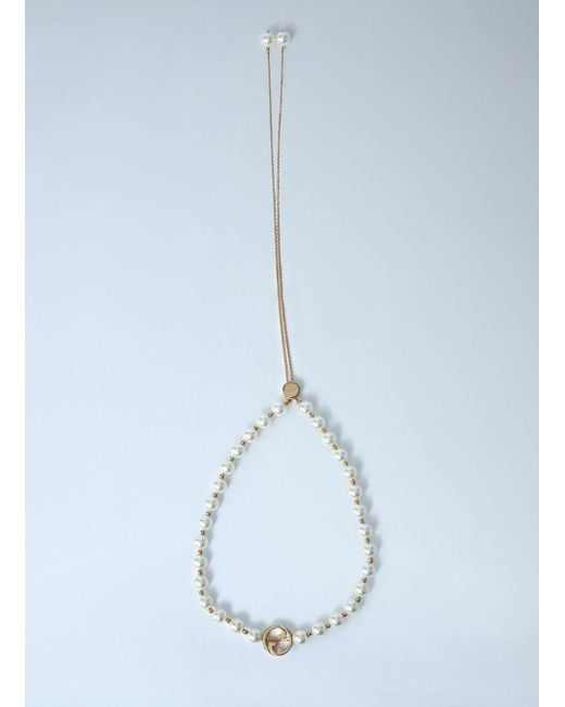 Gucci Blue Interlocking Pearl Necklace