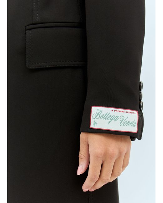 Bottega Veneta Black Matt Fluid Viscose Jersey Coat