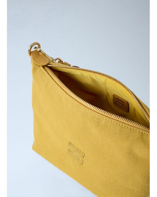 Miu Miu Blue Gabardine Pouch