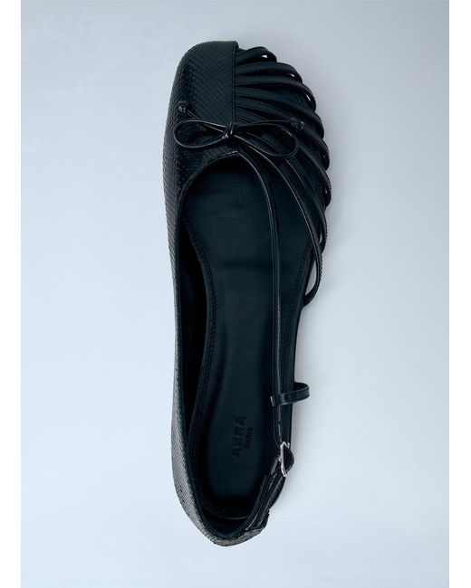Abra Black Double Shoe Flats