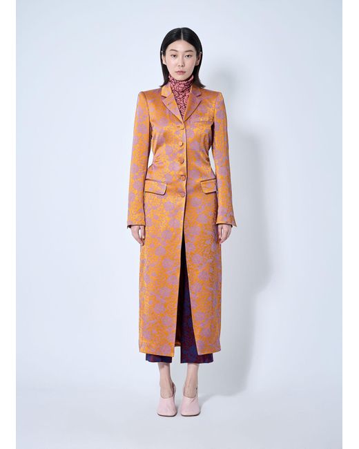 Dries Van Noten White Embroidered Coat