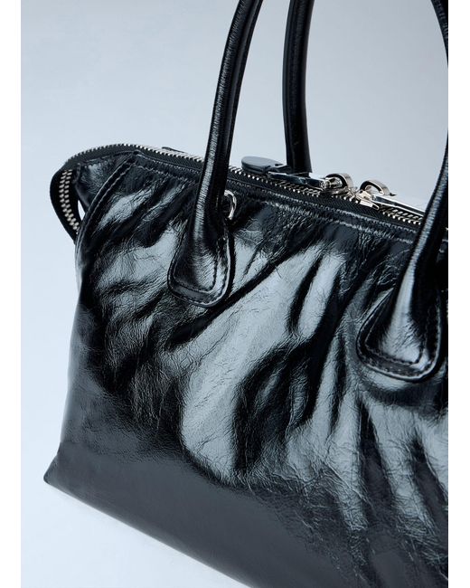 Miu Miu Blue Leather Top Handle Bag