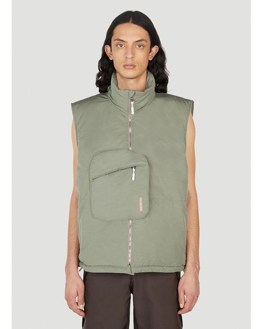 SAINTWOODS Green Insulated Gilet Jacket for men