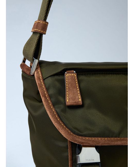 Prada White Medium Re-Nylon Crossbody Bag for men
