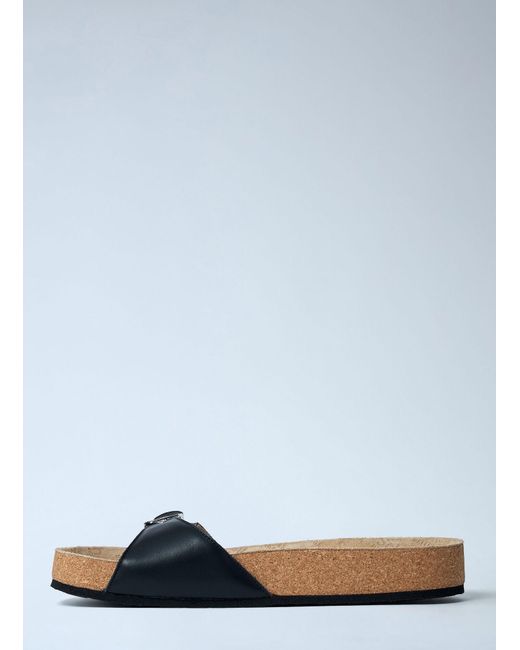 Balenciaga Blue Scholl Strap Flat Sandals
