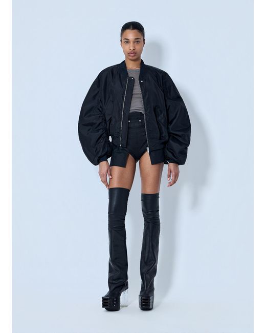 Rick Owens Blue Oversized Bomber Jacket