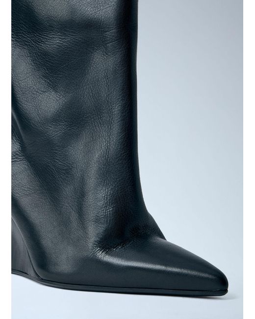 Rick Owens Blue Cantilever 8 Sharp Flared Boots