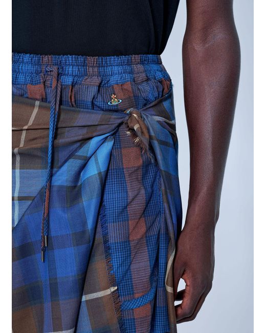 Vivienne Westwood Blue Chippendale Boxing Shorts for men