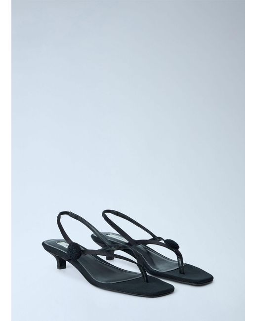Totême  White Slingback Satin Sandals