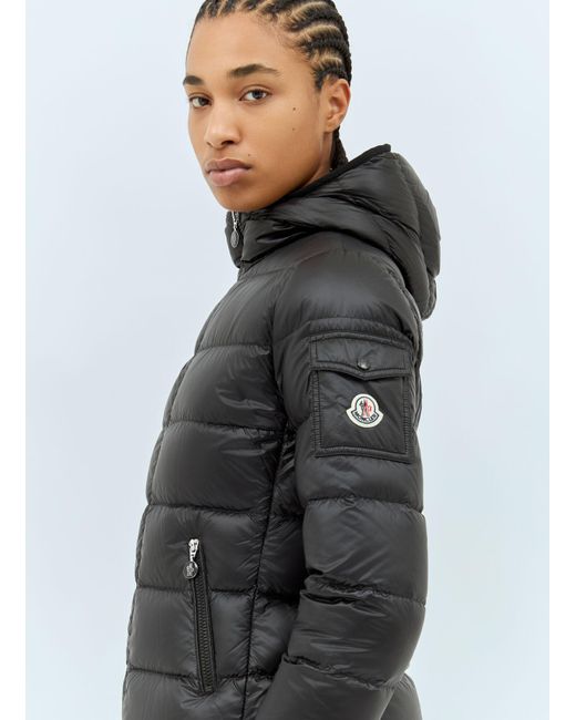 Moncler Gray Gles Hooded Short Down Jacket