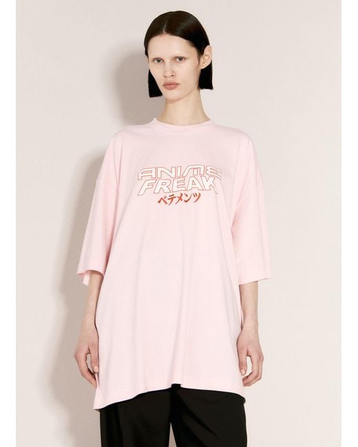 Vetements Pink Anime Freak T-shirt