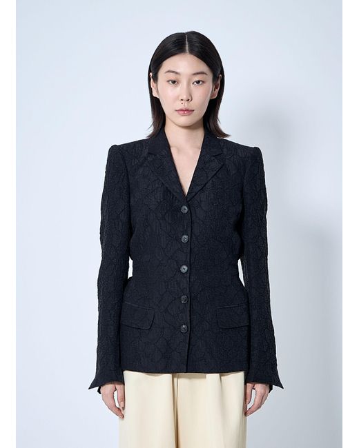 Dries Van Noten Blue Textured Blazer