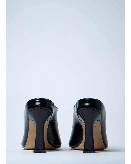 Bottega Veneta Gray Rana Heeled Mules
