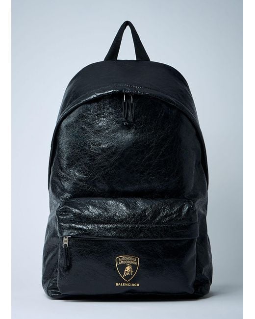 Balenciaga x Lamborghini Black Automobili Lamborghini Backpack for men