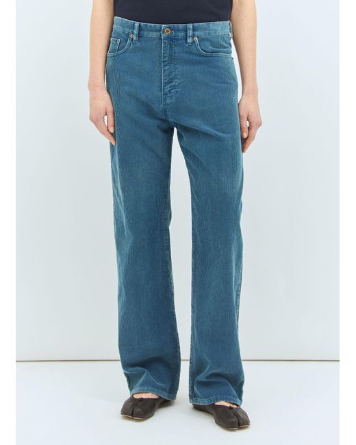 Miu Miu Blue Corduroy Pants