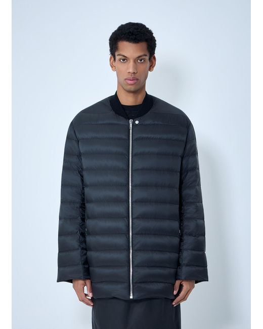 Moncler Blue Rick Owens Flight Parka Bomber Jacket