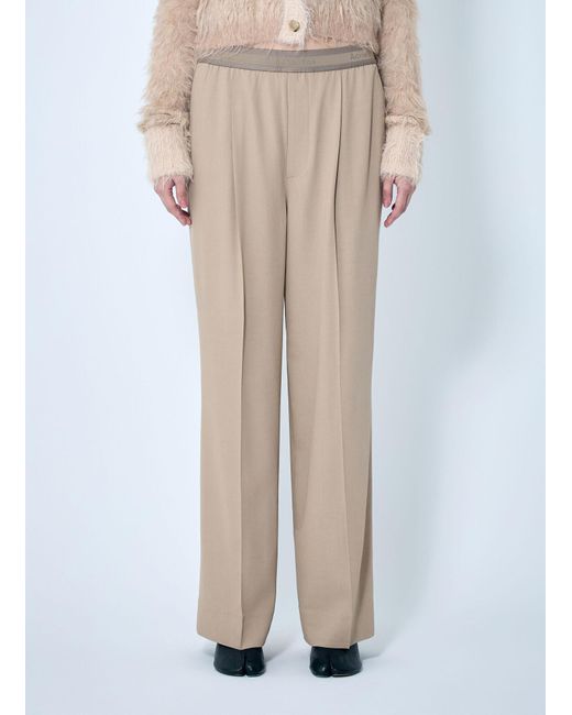 Acne Natural Logo Tape Twill Pants