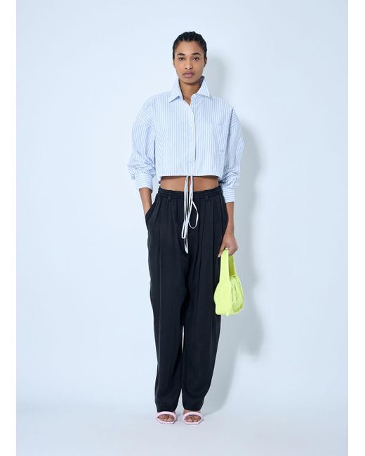 Alexander Wang White Crop Button-Down Shirt