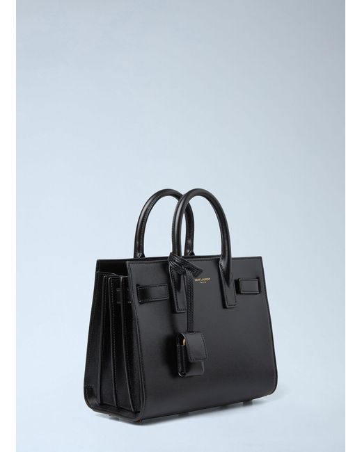 Saint Laurent Black Sac De Jour Nano Handbag