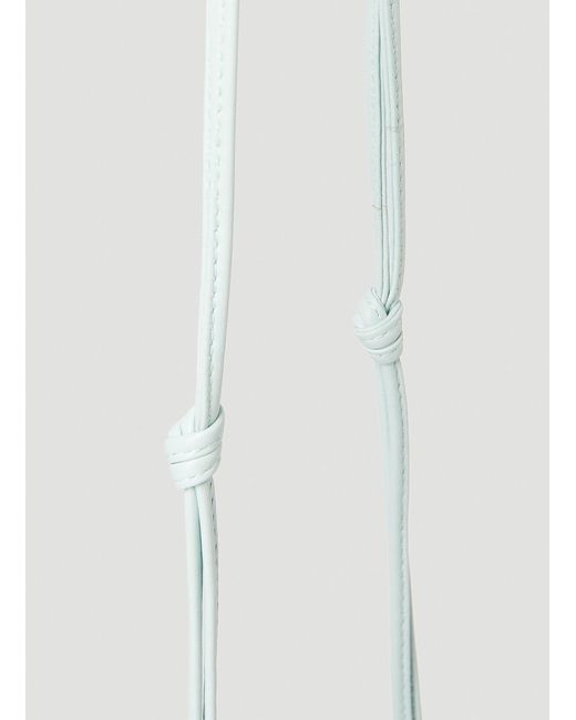 Bottega Veneta White Intreccio Phone Pouch