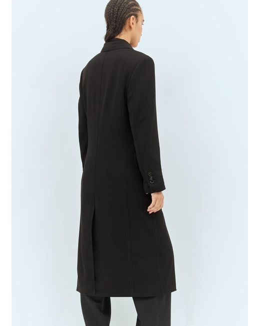 Bottega Veneta Black Matt Fluid Viscose Jersey Coat