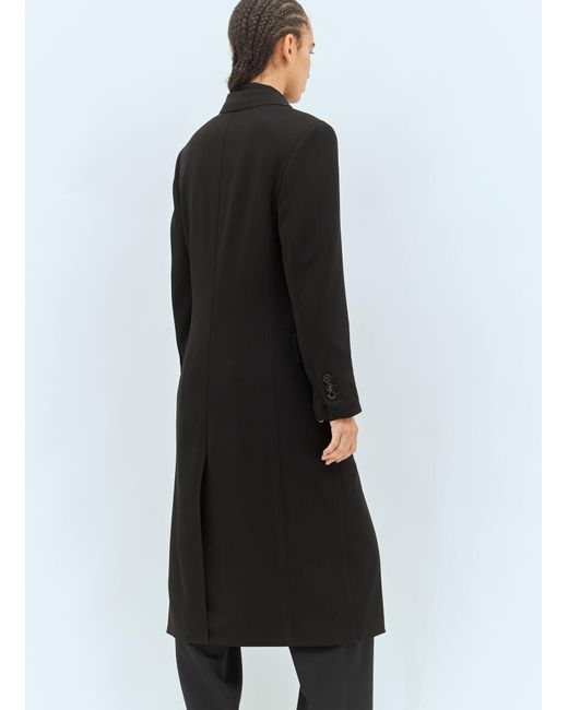 Bottega Veneta Black Matt Fluid Viscose Jersey Coat