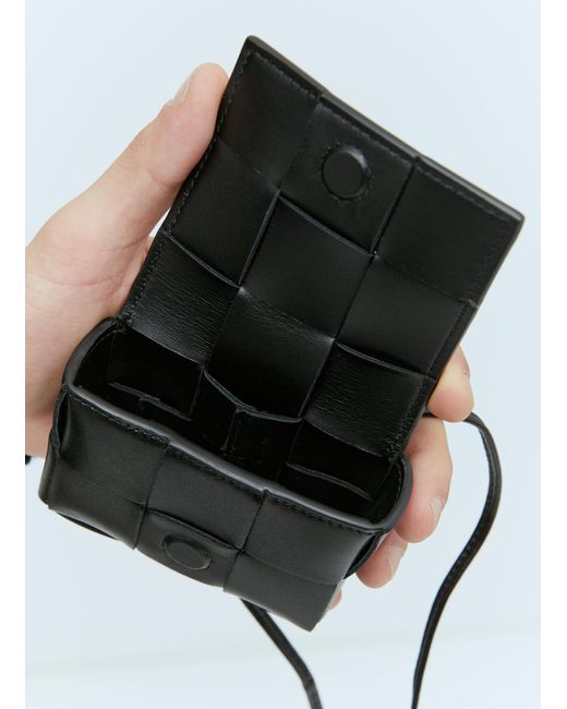 Bottega Veneta Black Cassette Airpods Case for men