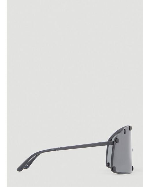 Rick Owens Gray Shielding Sunglasses