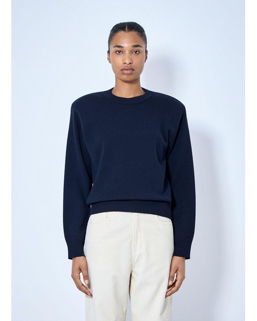 Rohe Blue Statement Shoulder Crewneck