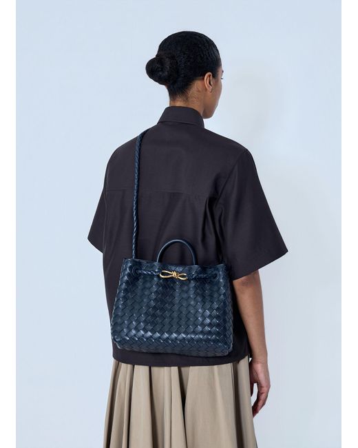Bottega Veneta Blue Medium Andiamo Handbag