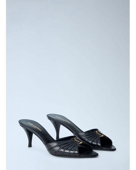 Saint Laurent Black Babylone Heeled Sandals