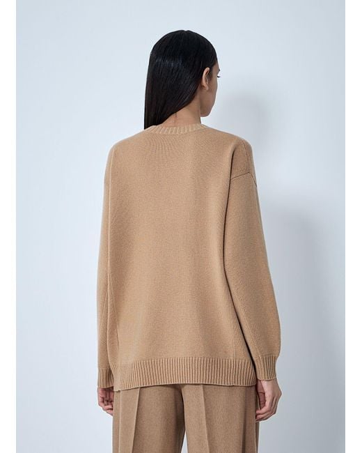 Max Mara Natural Wool-And-Cashmere-Blend Sweater