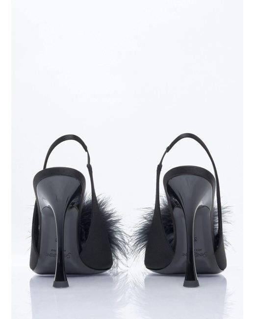 Saint Laurent Black Paradis Sandals