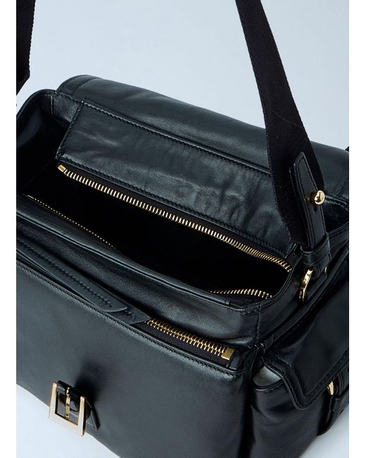 Prada Blue Explore Medium Shoulder Bag With Flap
