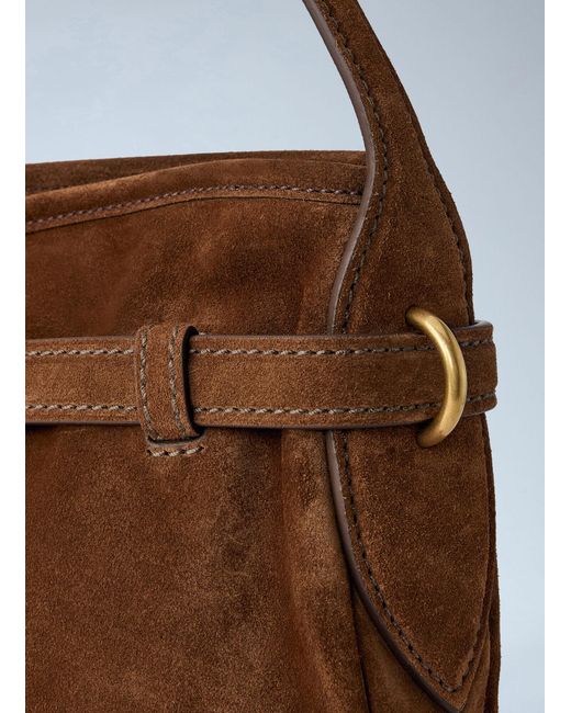 Miu Miu Brown Medium Adventure Suede Shoulder Bag