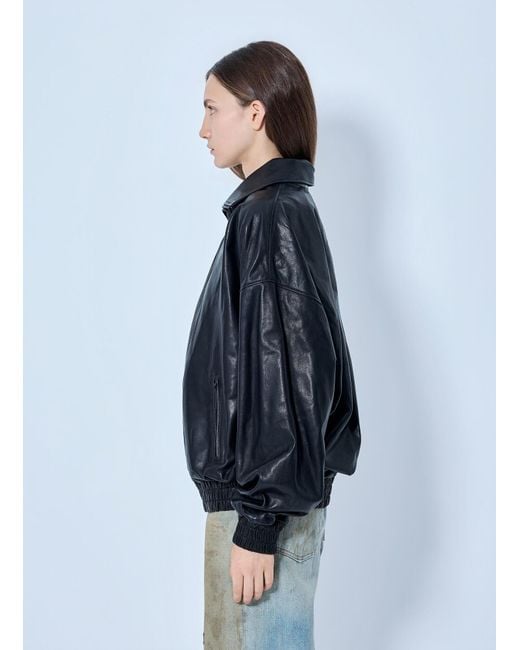 Acne Blue Leather Jacket