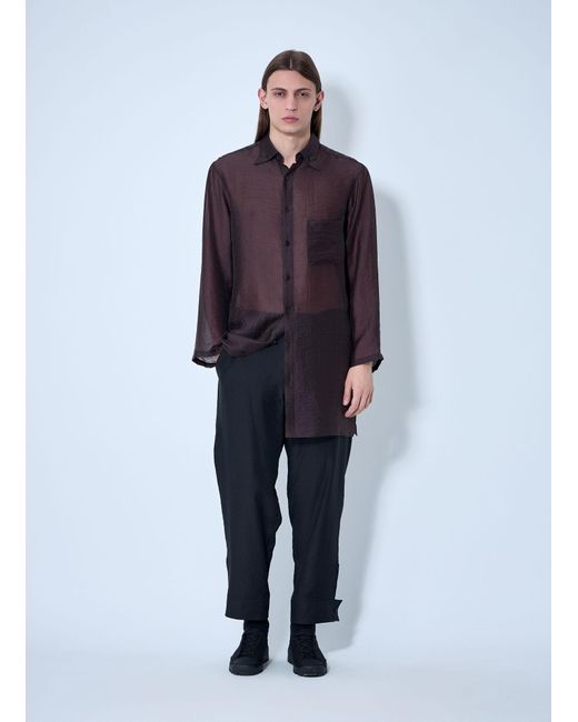 Yohji Yamamoto Blue Drawstring Track Pants for men