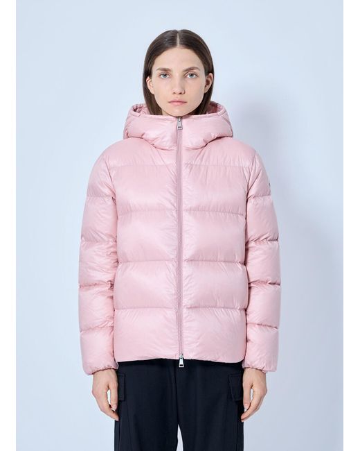 Moncler Pink Feligule Hooded Short Down Jacket