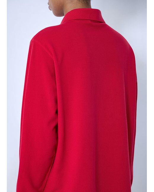 Prada Red Cotton Piqué Polo Shirt
