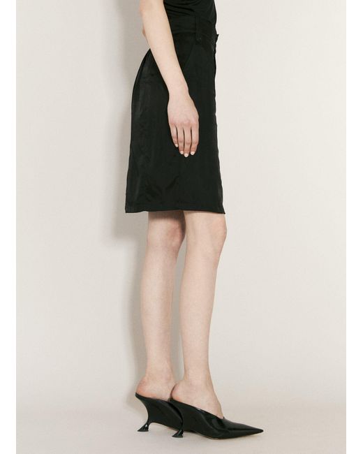 Saint Laurent Black Twill Pencil Skirt