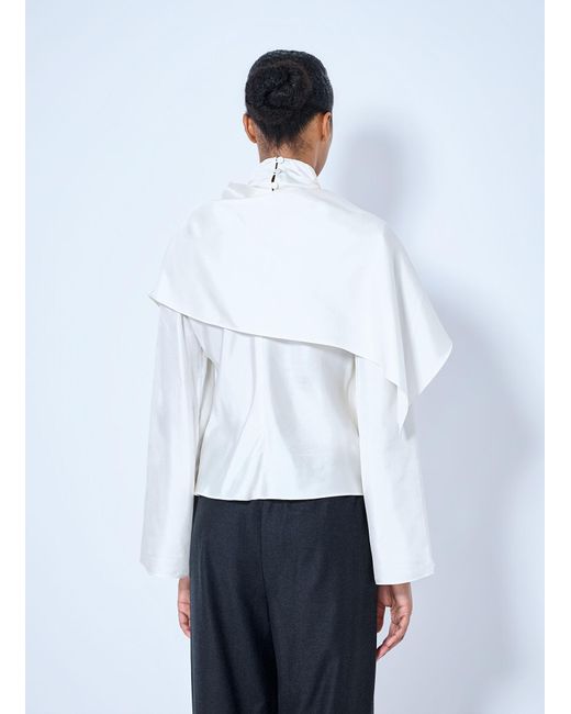 Rohe White Silk Foulard Top