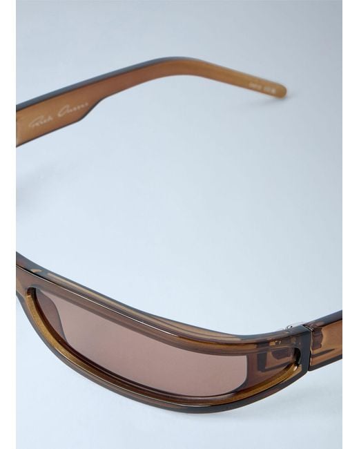 Rick Owens White Fog Sunglasses for men