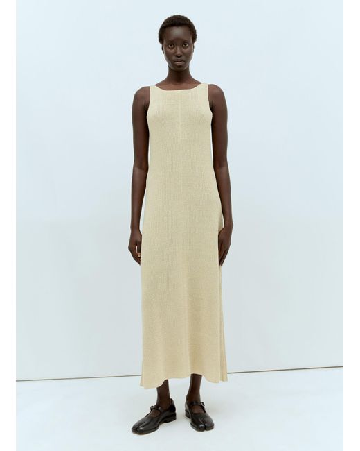 The Row White Fleet Midi Dress