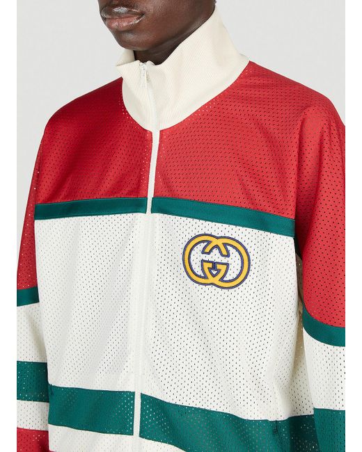 Gucci Red Block Stripe Track Jacket for men