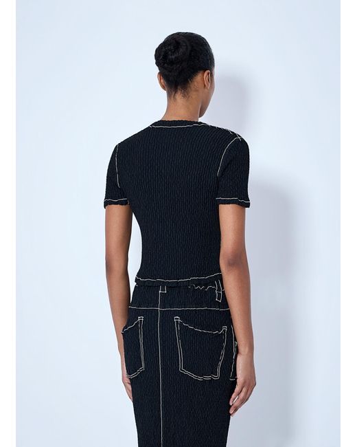Issey Miyake Blue Wavelet Ensemble Cardigan