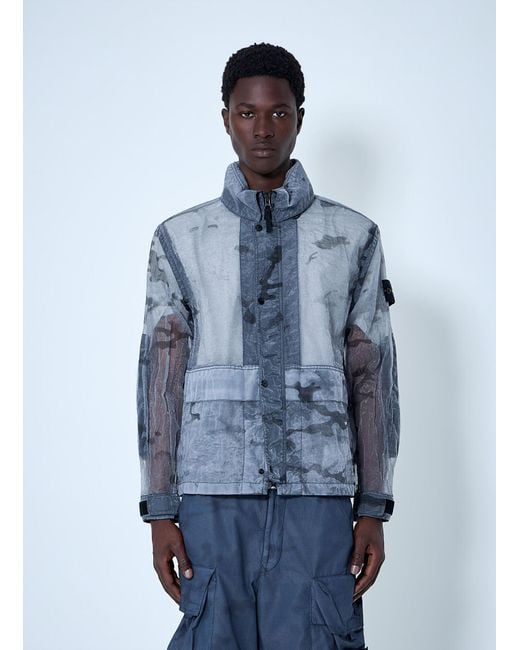 Stone Island Blue Sheer Technical Jacket for men