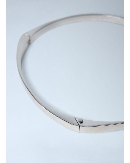 Totême  Blue Signature Metal Collar Necklace