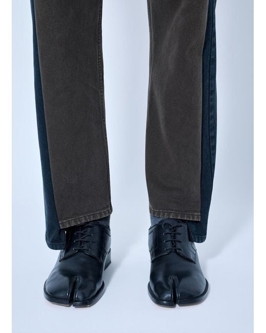 Maison Margiela Gray Spliced Denim Trousers for men