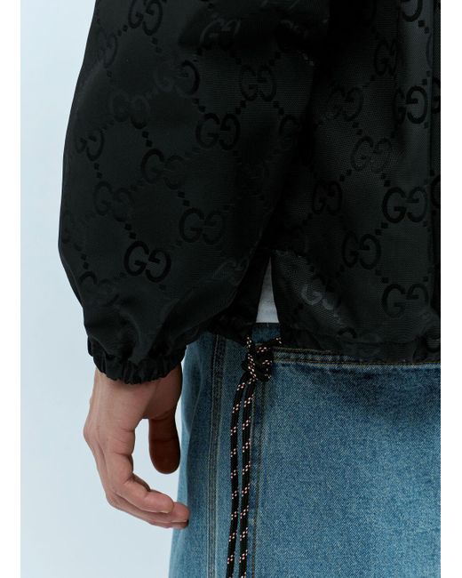 Gucci Black Gg Hooded Jacket for men